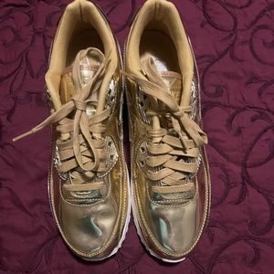 Nike Air Max 90 SP Low Womens Running Shoes Gold CQ6639-700 NEW Sz 11